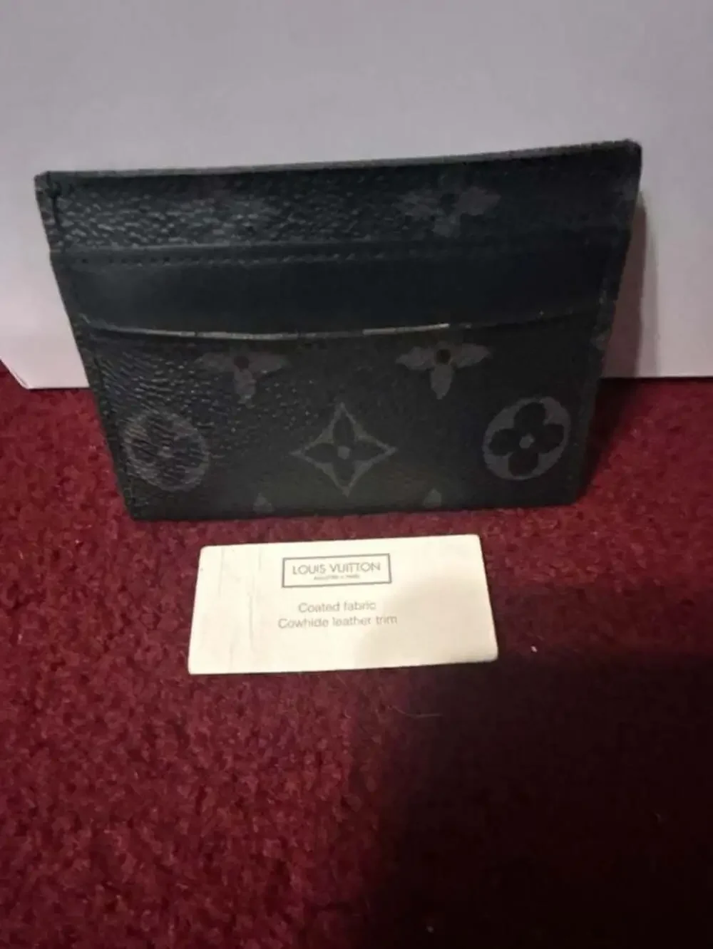 Louis Vuitton Monogram Eclipse Coated Canvas Double Card Holder